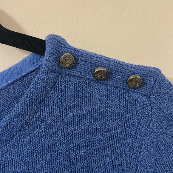 J. McLaughlin Womens Striped Knit Crew Neck Sweater Sz Small Preppy Classic Chic - Picture 3 of 7